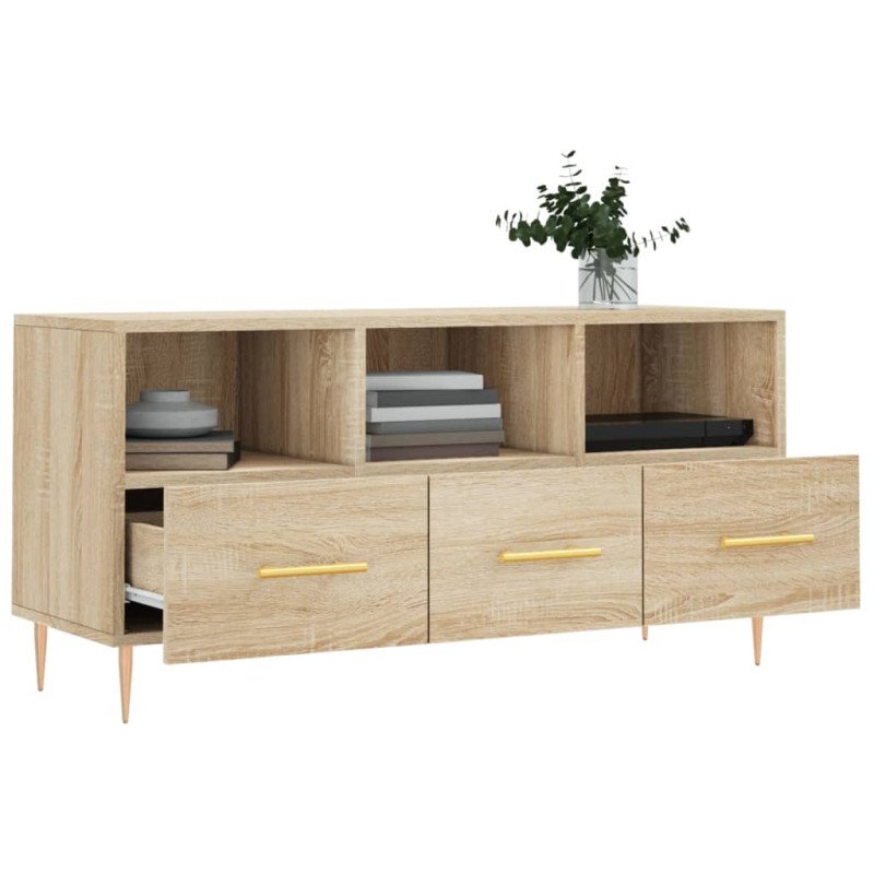vidaXL TV skrinka dub sonoma 102x36x50 cm kompozitné drevo