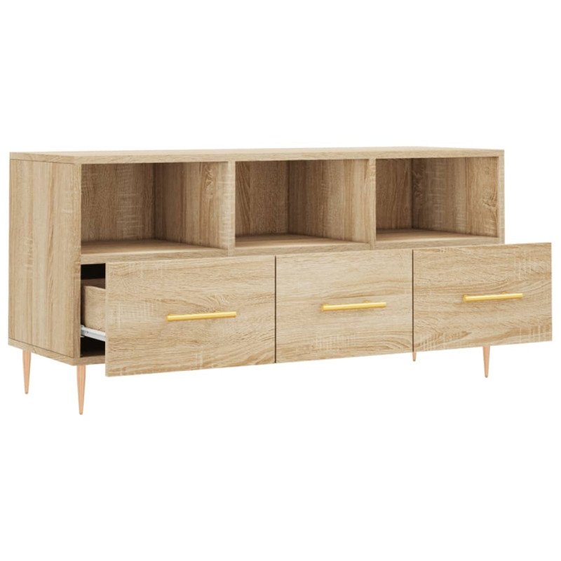 vidaXL TV skrinka dub sonoma 102x36x50 cm kompozitné drevo