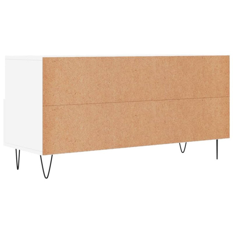 vidaXL TV stolík biely 102x36x50 cm kompozitné drevo