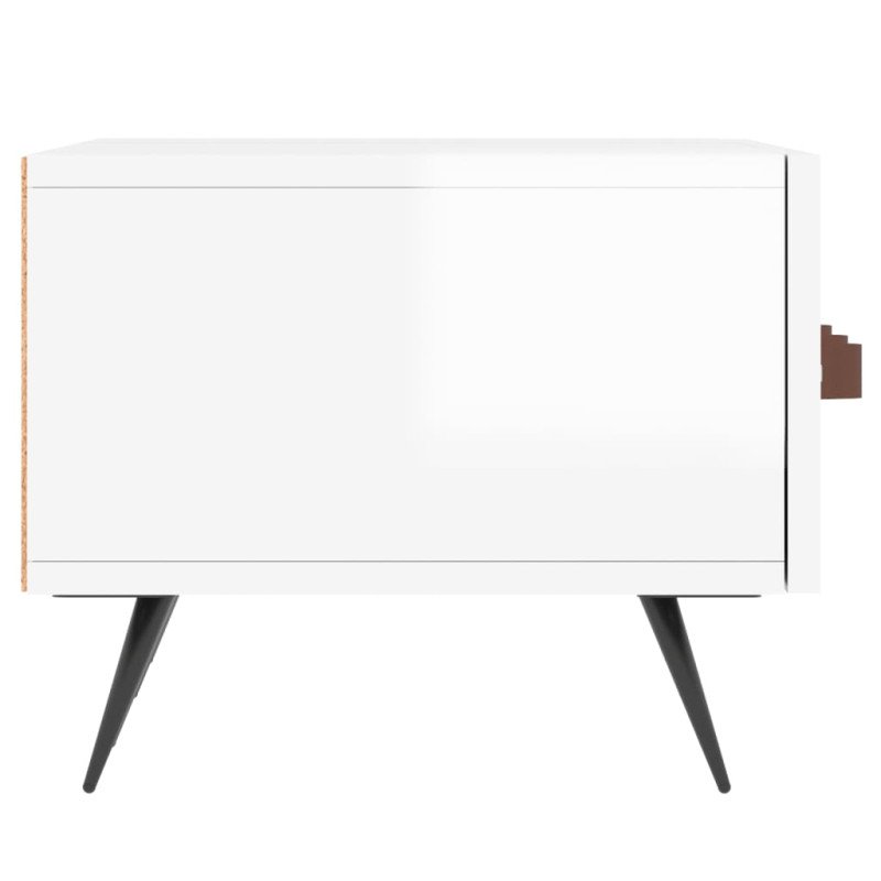 vidaXL TV skrinka, lesklá biela 150x36x30 cm, kompozitné drevo