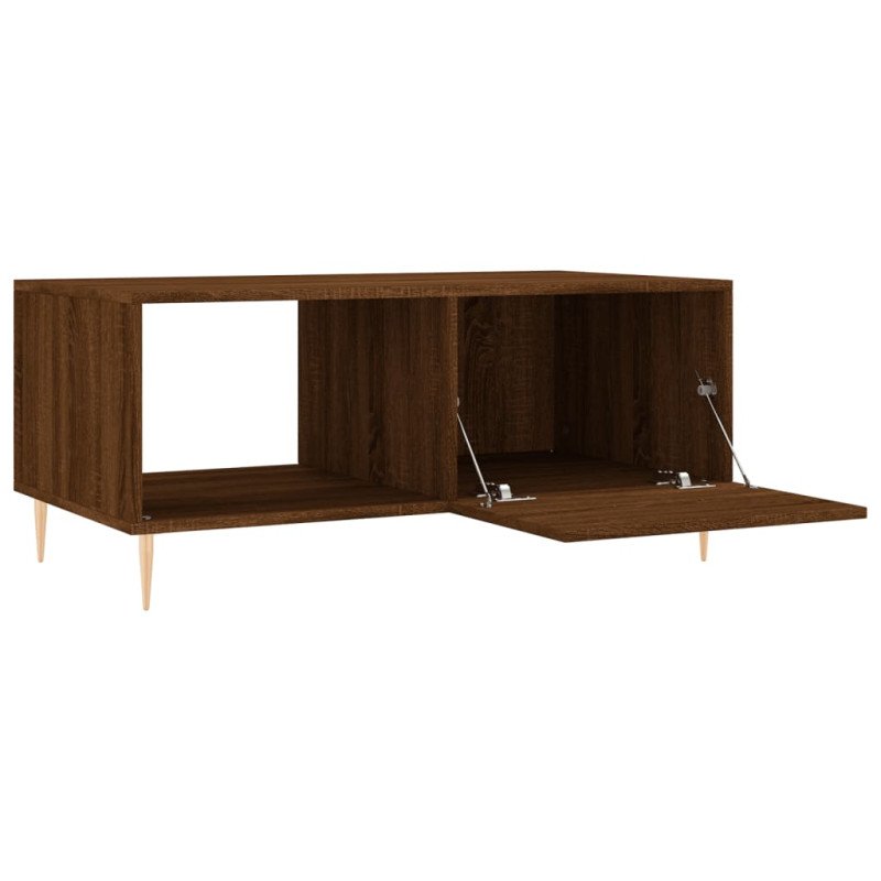 vidaXL Konferenčný stolík hnedý dub 90x50x40 cm kompozitné drevo