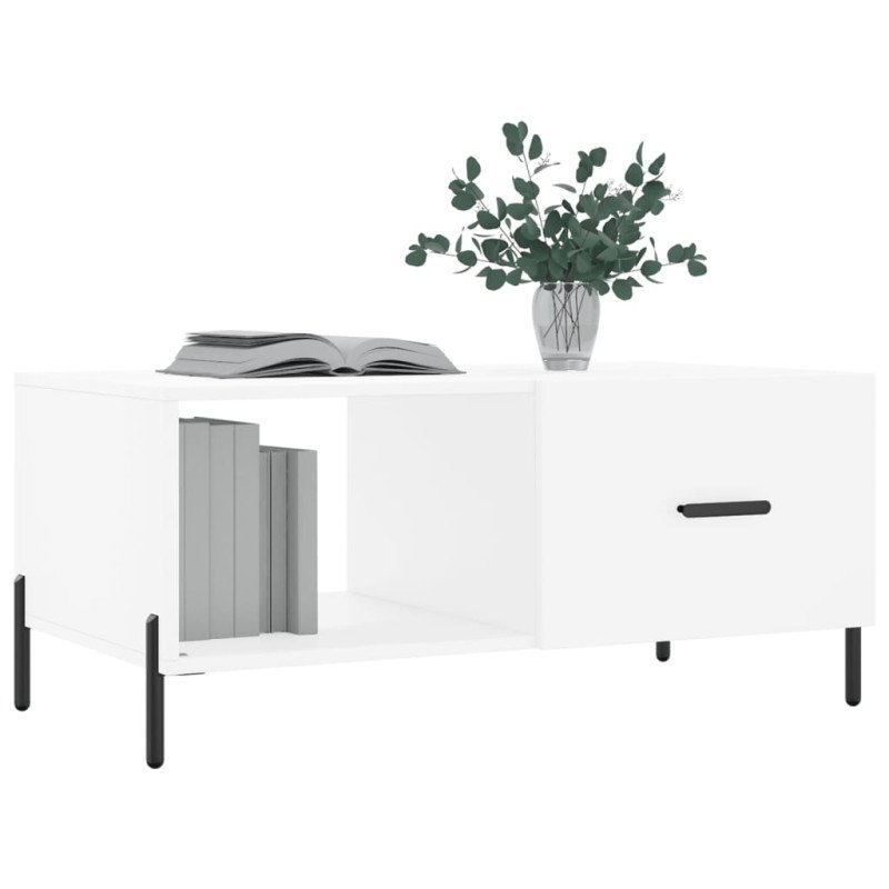 vidaXL Konferenčný stolík biely 90x50x40 cm kompozitné drevo