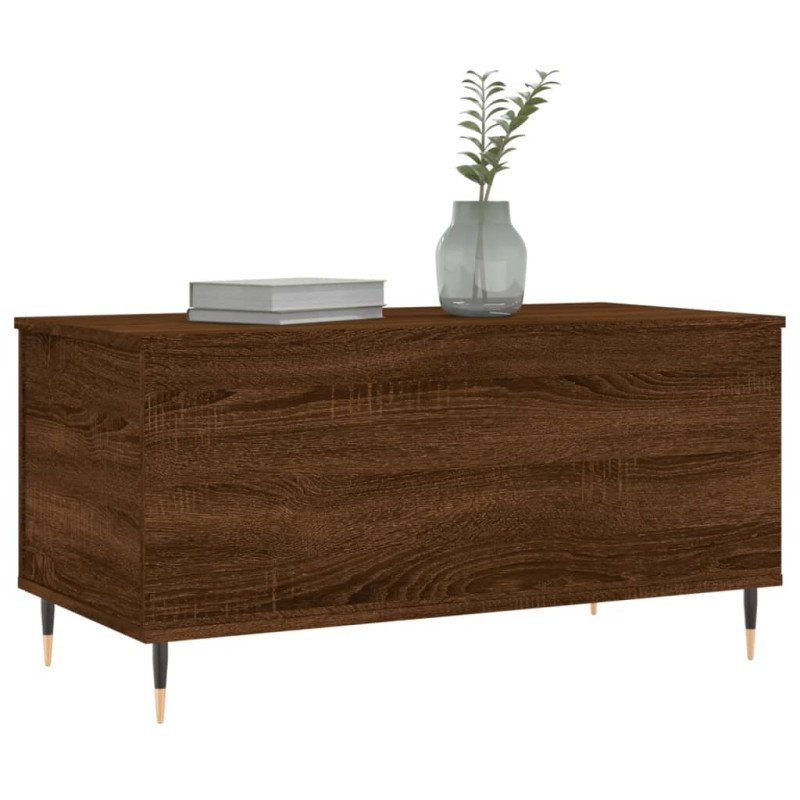 vidaXL Konferenčný stolík hnedý dub 90x44,5x45 cm spracované drevo