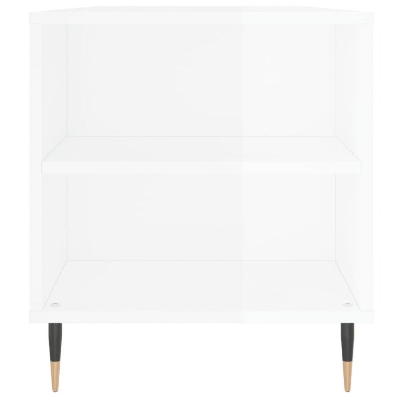 vidaXL Konferenčný stolík lesklý biely 102x44,5x50 cm kompozitné drevo