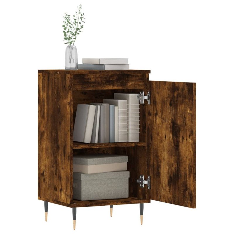 vidaXL Komody 2 ks dymový dub 40x35x70 cm kompozitné drevo
