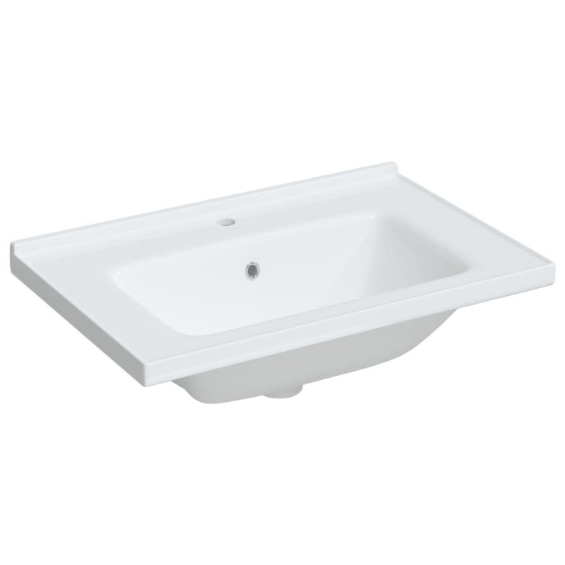 vidaXL Kúpeľňové umývadlo biele 71x48x19,5 cm obdĺžnikové keramické