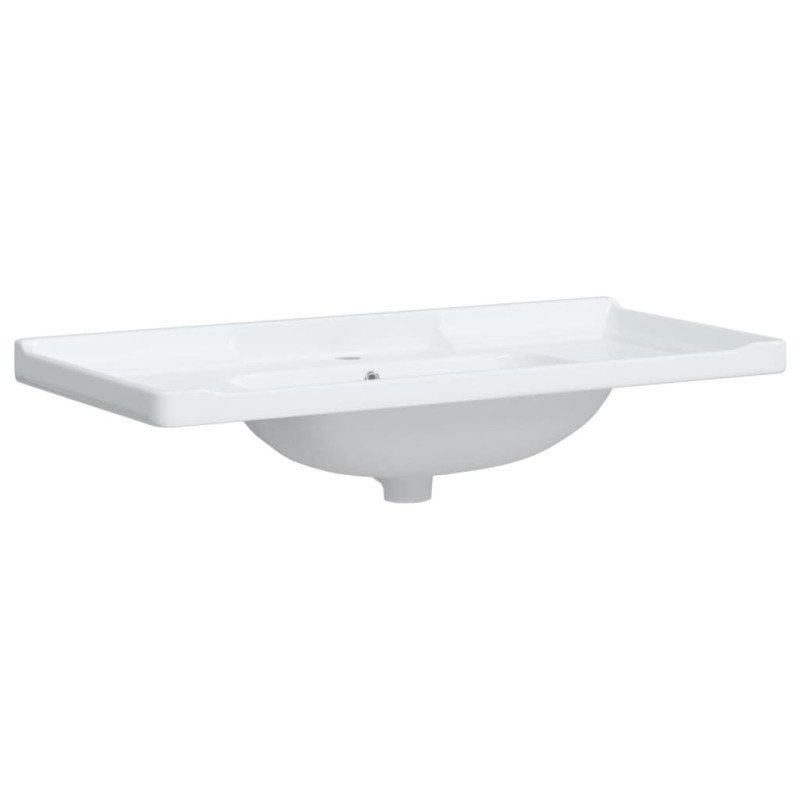 vidaXL Kúpeľňové umývadlo biele 71x48x19,5 cm obdĺžnikové keramické