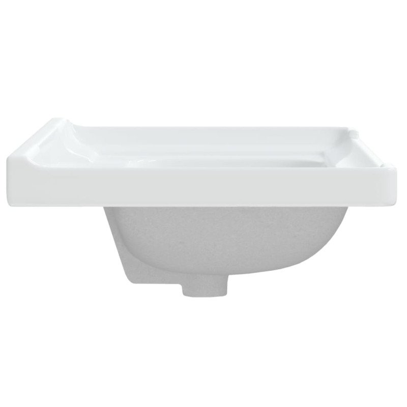 vidaXL Kúpeľňové umývadlo biele 61x48x23 cm obdĺžnikové keramické