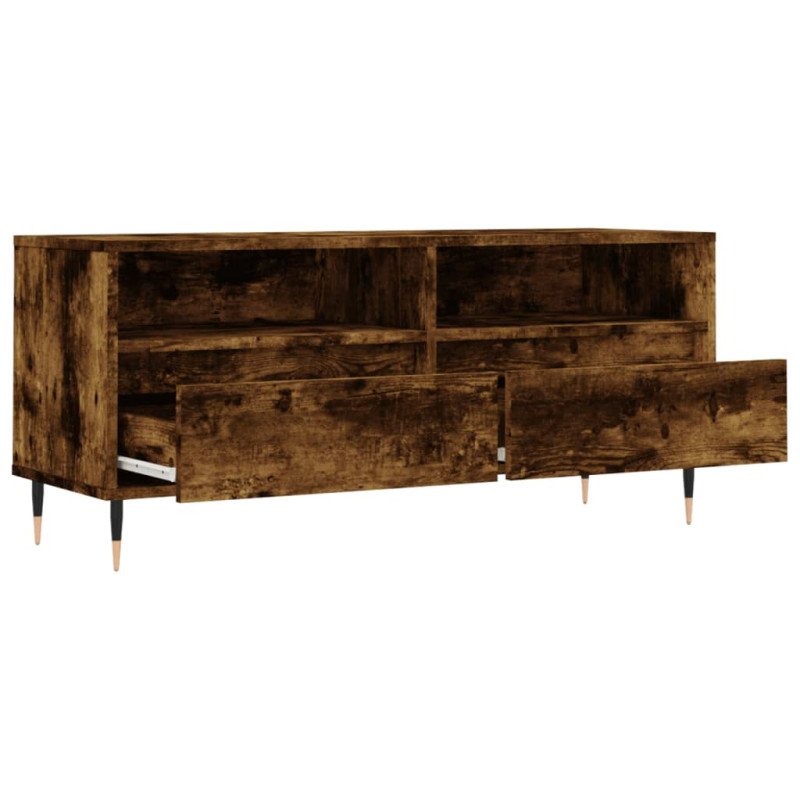 vidaXL TV skrinka dymový dub 100x34,5x44,5 cm kompozitné drevo