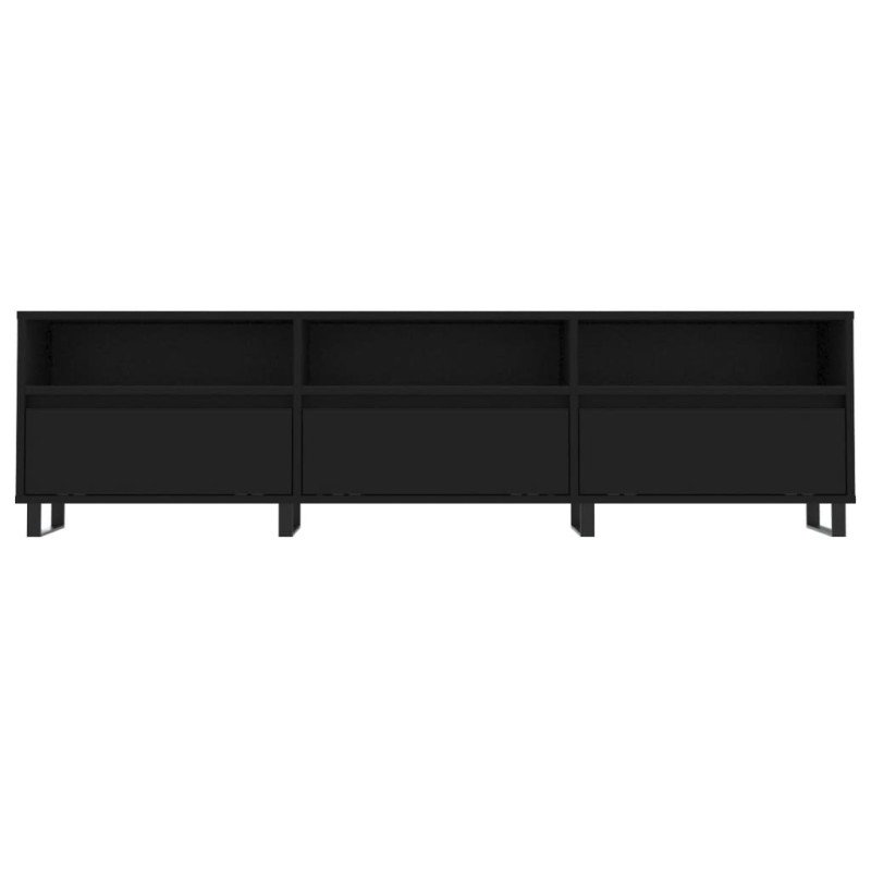 vidaXL TV skrinka čierna 150x30x44,5 cm kompozitné drevo