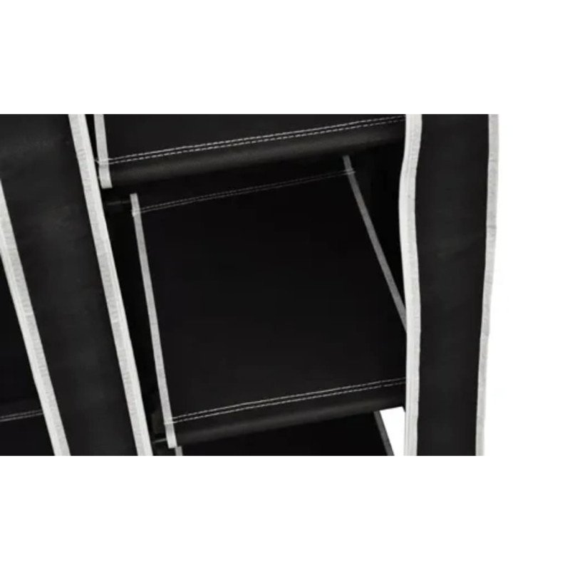 vidaXL Skladací šatník, čierny 110 x 45 x 175 cm 