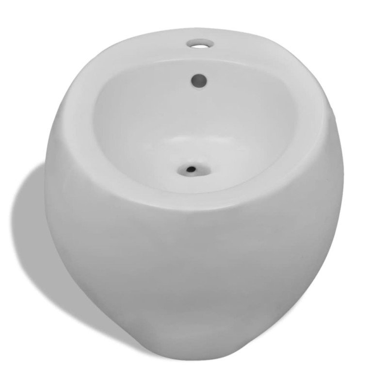 Biely keramický závesný bidet