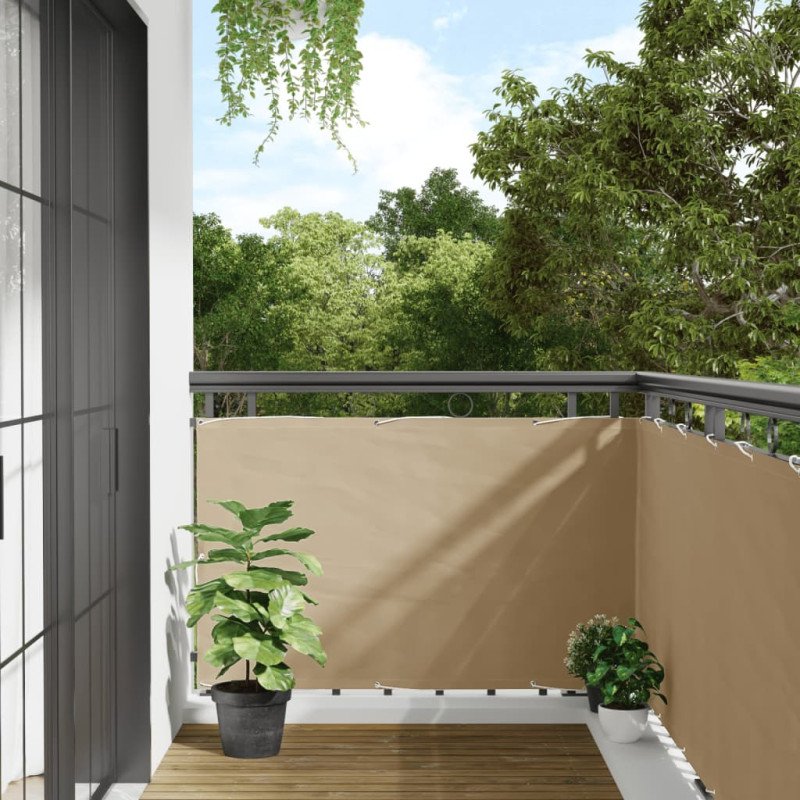 vidaXL Balkónová markíza z oxfordskej látky, 90x400 cm, béžová