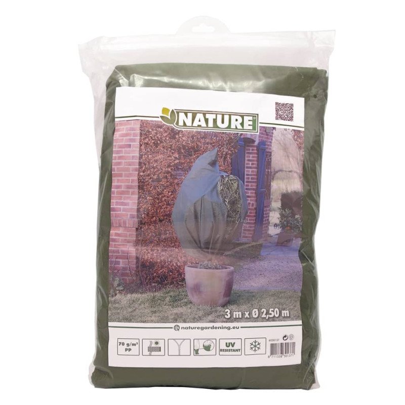 Nature Zimný ochranný návlek na rastliny flísový 70 g/m² zelený 2,5x3 m