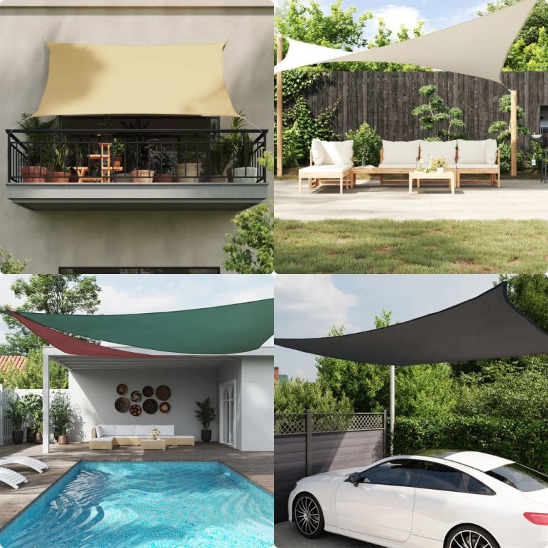 vidaXL Tieniaca plachta, oxford, obdĺžniková 2x4 m, tehlová 