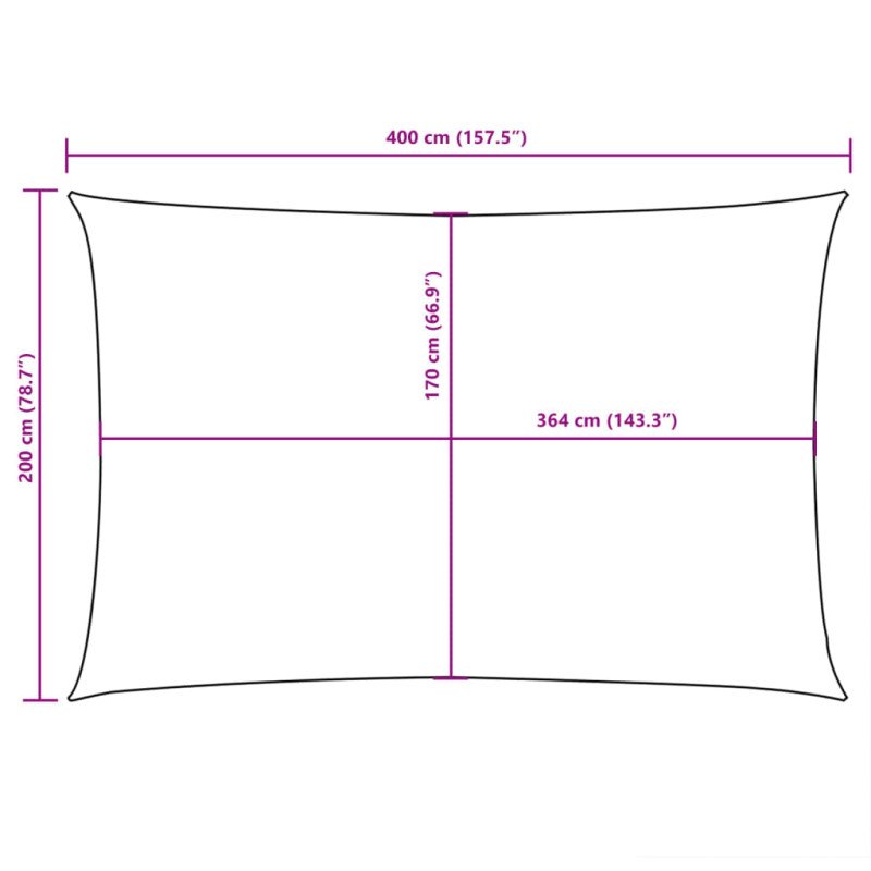 vidaXL Tieniaca plachta, oxford, obdĺžniková 2x4 m, tehlová 
