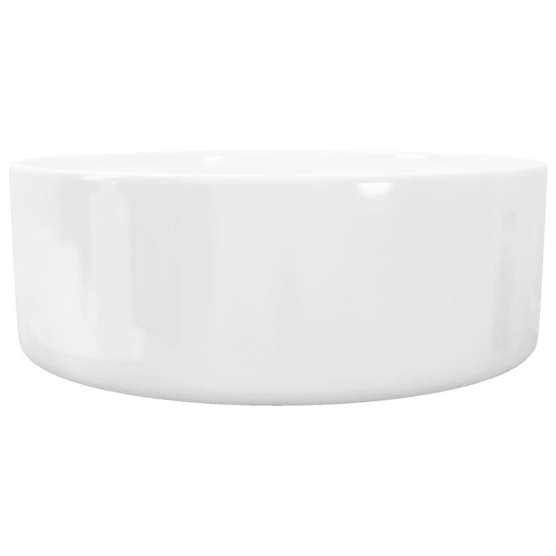 vidaXL Okrúhle keramické umývadlo, biele, 40x15 cm