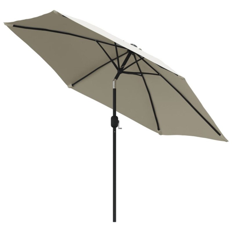 vidaXL Závesný LED slnečník, 3 m, pieskovo biely