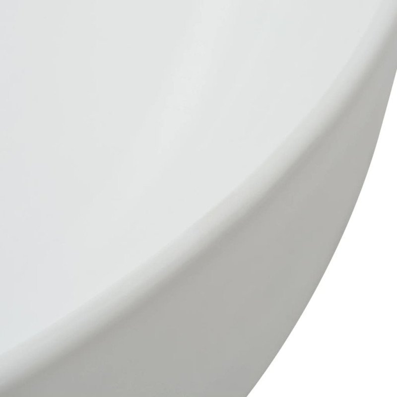 vidaXL Okrúhle keramické umývadlo, biele, 41,5x13,5 cm