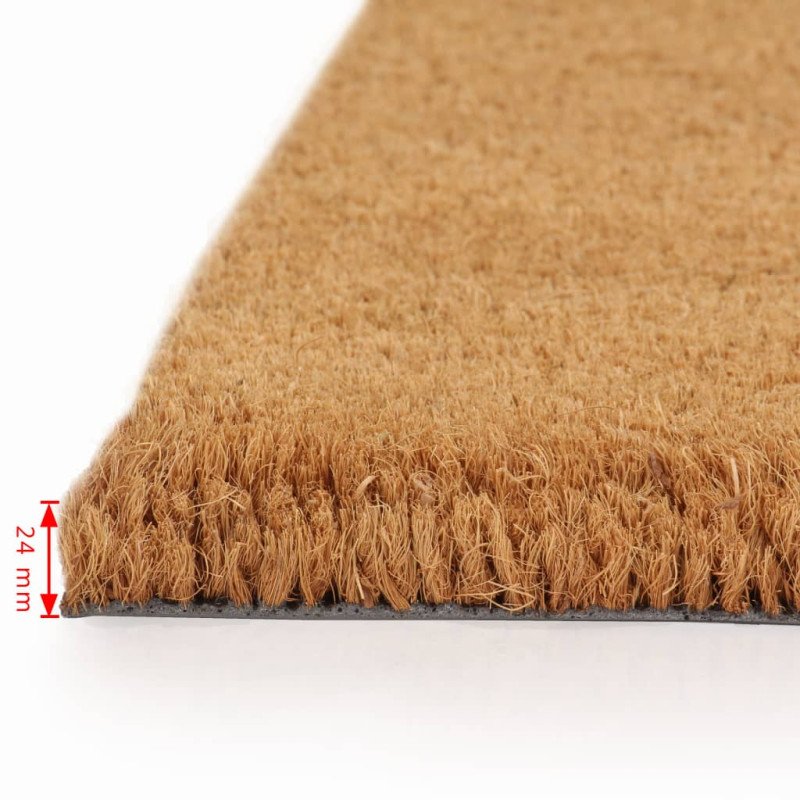 vidaXL Rohožky, 2 ks, kokosové vlákno, 24 mm, 40x60 cm, prírodná farba
