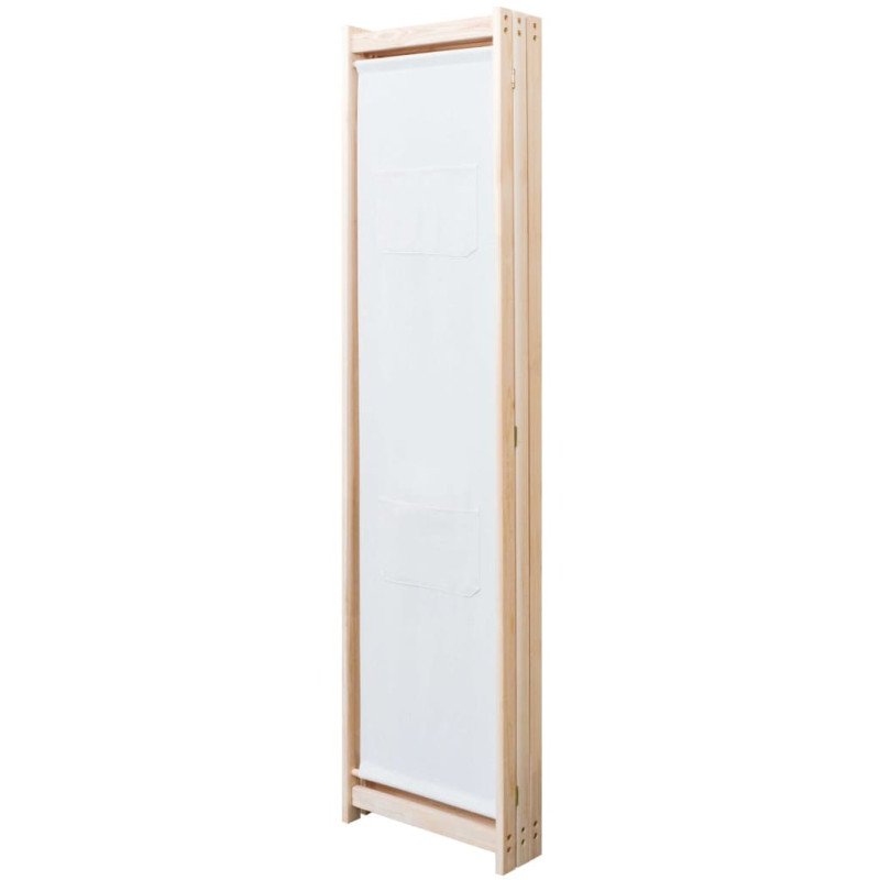 vidaXL Paraván s 3 panelmi, krémový 120x170x4 cm, látka