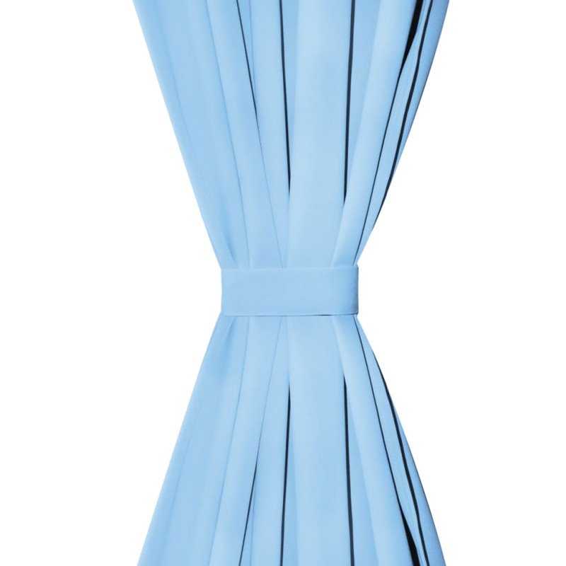 vidaXL Zatemňovací záves s kovovými očkami, 2 ks, 135x175 cm, tyrkysový