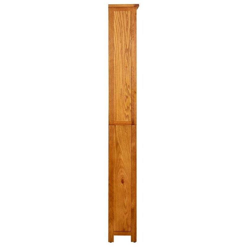 vidaXL Knižnica so 6 policami 80x22,5x180 cm, dubový masív
