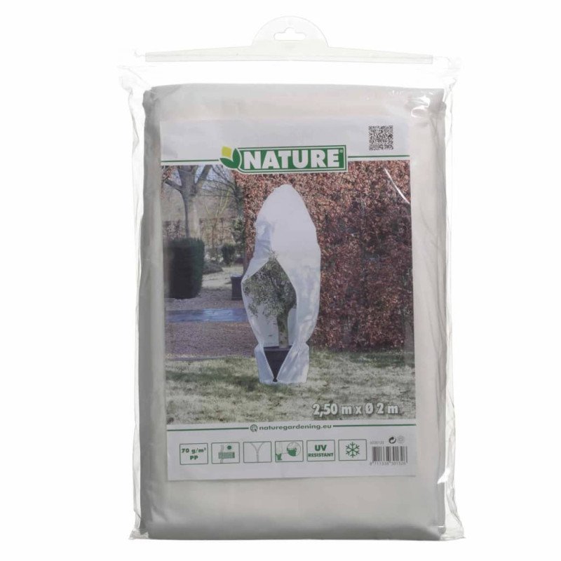 Nature Zimný flísový kryt so zipsom 70 g/m², biely 2,5x2x2 m