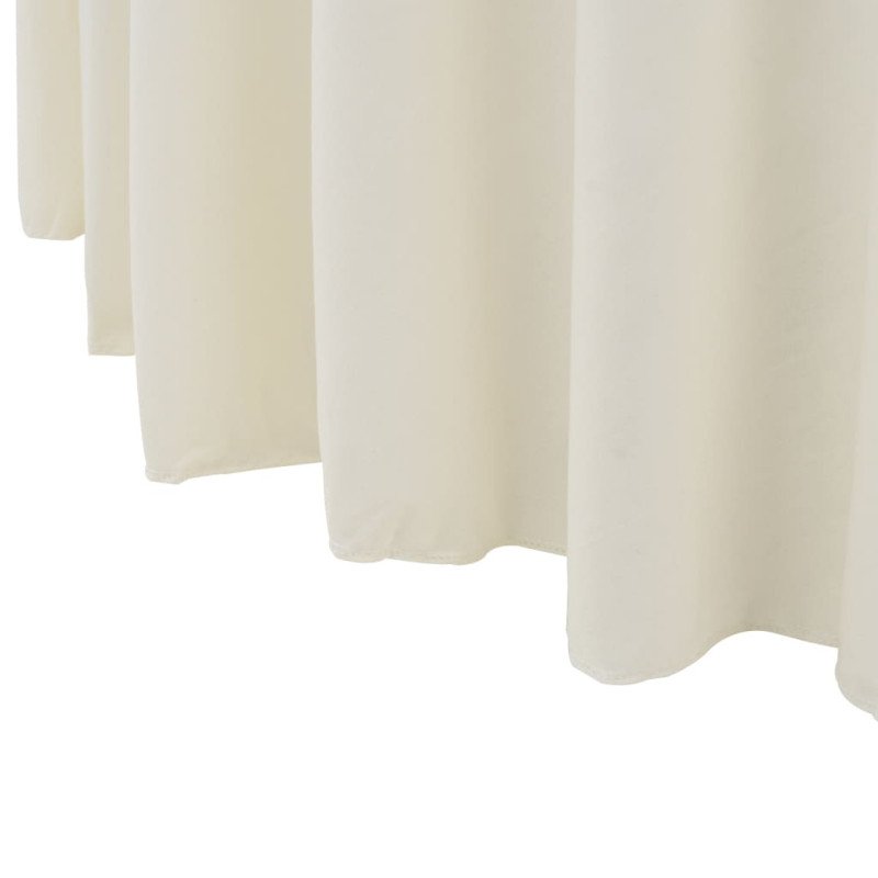 vidaXL Naťahovacie obrusy na stôl so závesom 2 ks krémové 180x74 cm