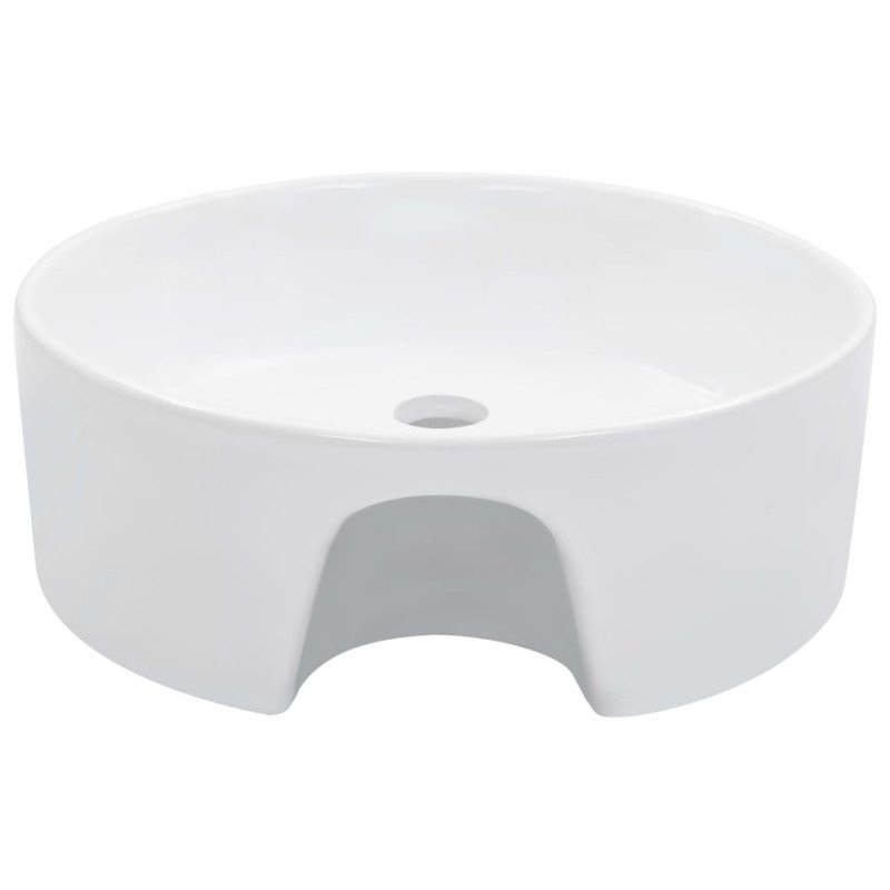 vidaXL Umývadlo s prepadom 36x13 cm keramické biele