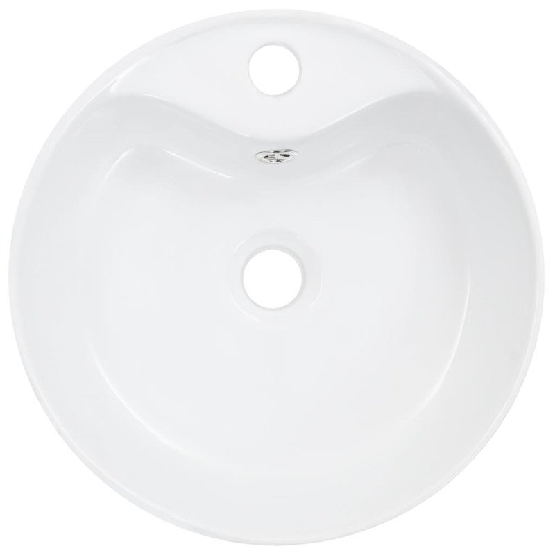 vidaXL Umývadlo s prepadom 36x13 cm keramické biele