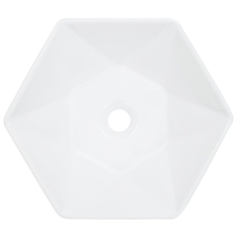 vidaXL Umývadlo biele 41x36,5x12 cm keramické biele