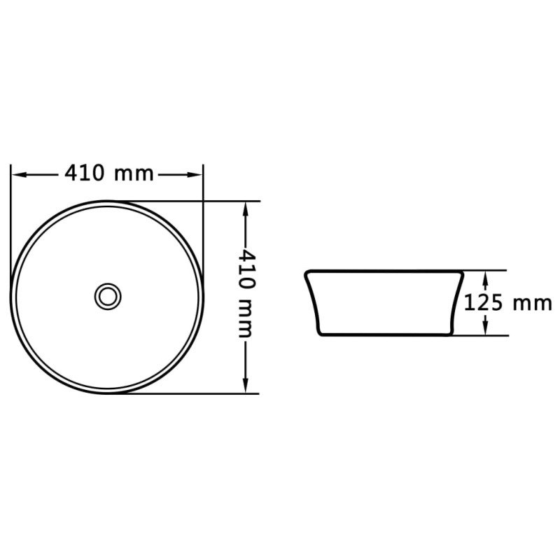 vidaXL Umývadlo biele 41x12,5 cm keramické