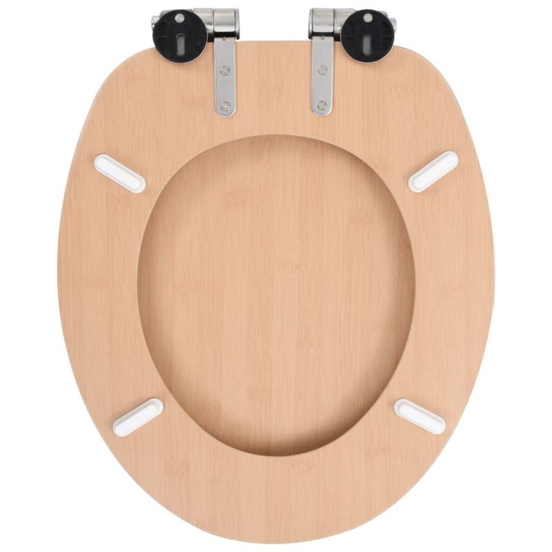 vidaXL WC sedadlo s pomalým sklápaním MDF dizajn bambusu