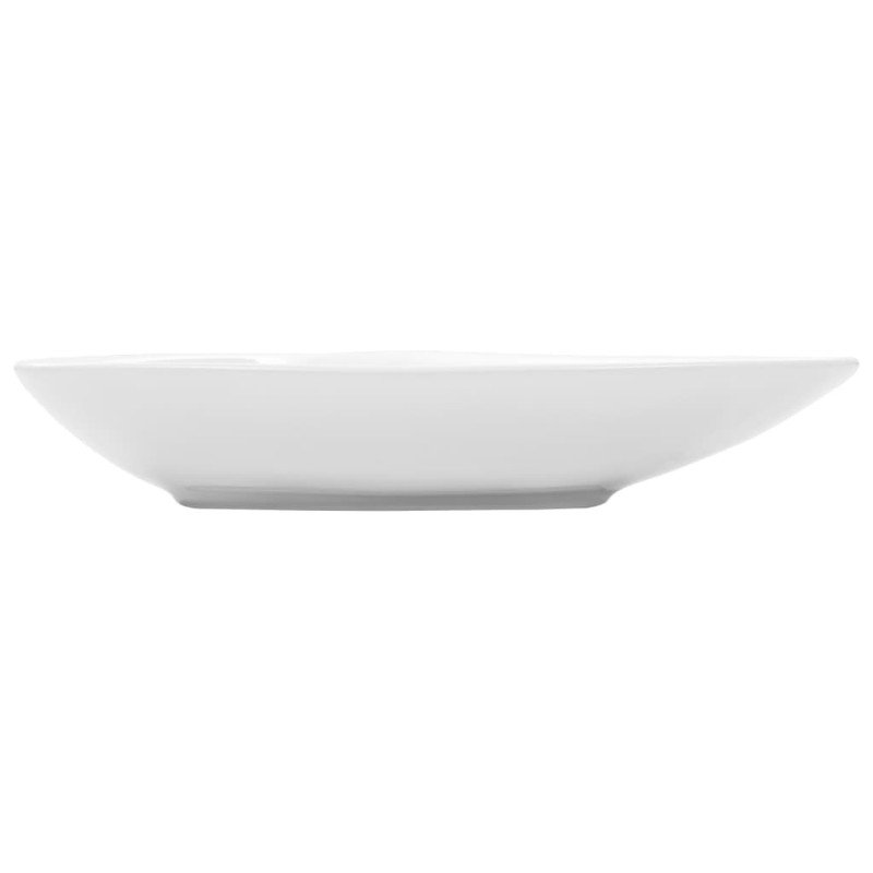 vidaXL Keramické umývadlo biele 645x455x115 mm trojuholníkové