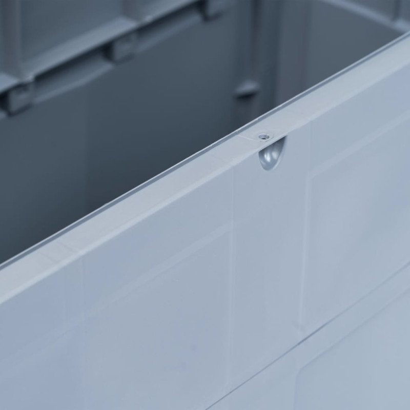 vidaXL Záhradný úložný box 320 l šedo-čierny