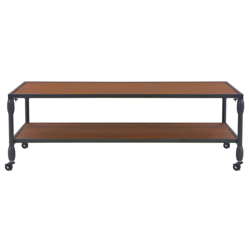 vidaXL Konferenčný stolík s policou 120x60x40 cm masívne jedľové drevo