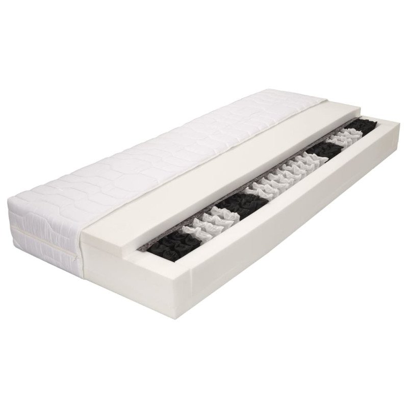 vidaXL Matrac 100x200 cm, 7-zónový, taštičkové pružiny 20 cm, H3 