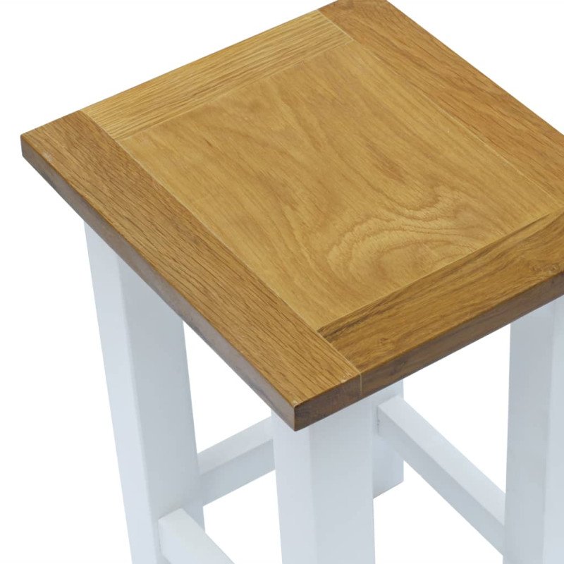 vidaXL Odkladací stolík 27x24x37 cm, dubový masív