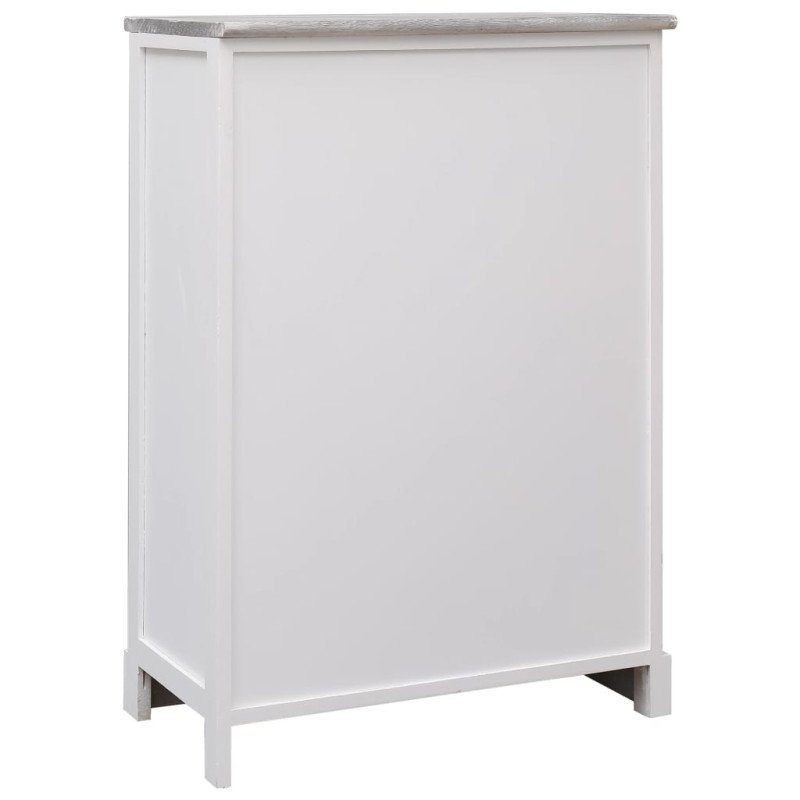 vidaXL Komoda s 10 zásuvkami sivá 113x30x79 cm drevená