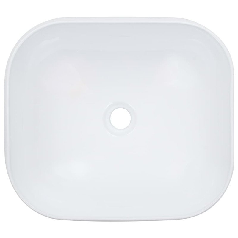 vidaXL Umývadlo 44,5x39,5x14,5 cm biele keramické