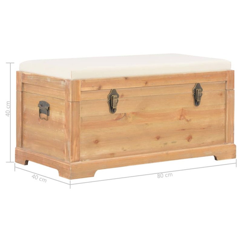 vidaXL Úložná truhlica s vankúšom 80x40x40 cm MDF