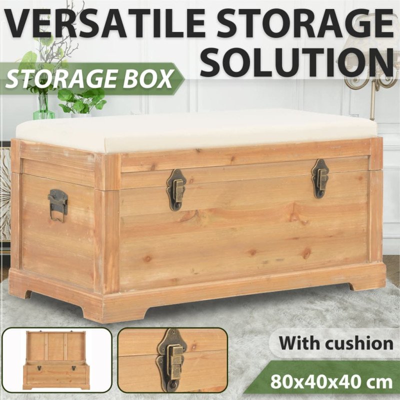 vidaXL Úložná truhlica s vankúšom 80x40x40 cm MDF