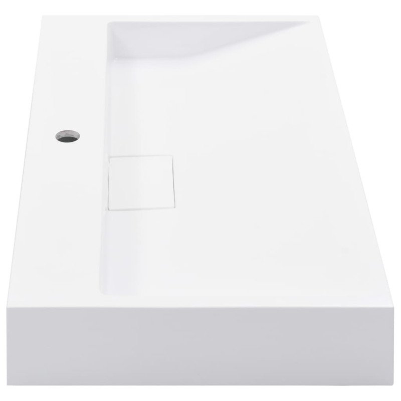 vidaXL Umývadlo z minerálneho/mramoroveho odliatku 80x46x11 cm biele