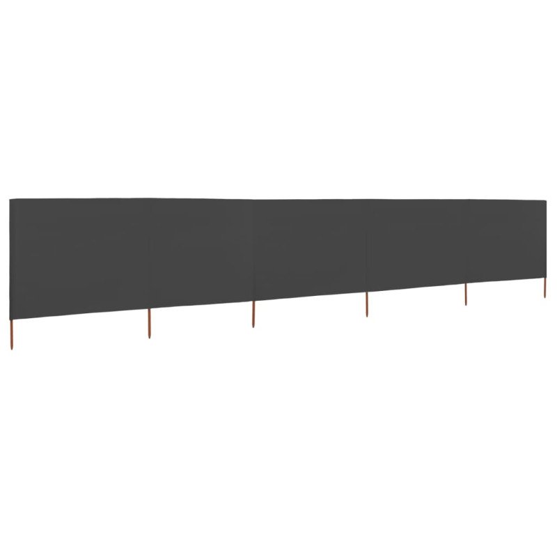 vidaXL 5-panelová zábrana proti vetru látková 600x120 cm antracitová