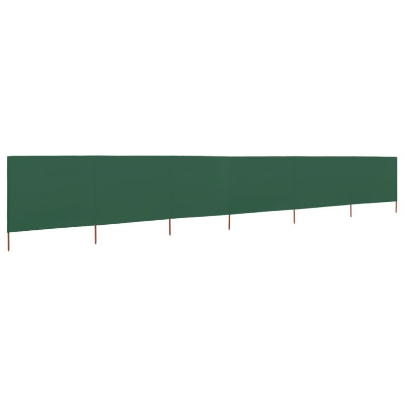 vidaXL 6-panelová zábrana proti vetru látková 800x160 cm zelená