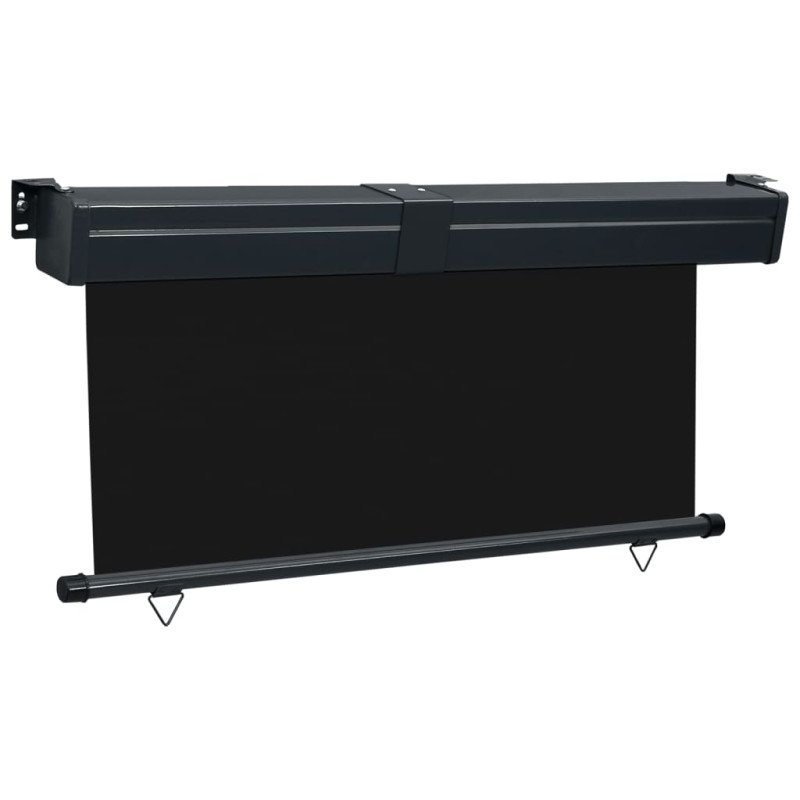vidaXL Bočná markíza na balkón 160x250 cm, čierna