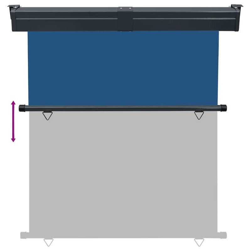 vidaXL Bočná markíza na balkón 160x250 cm, modrá