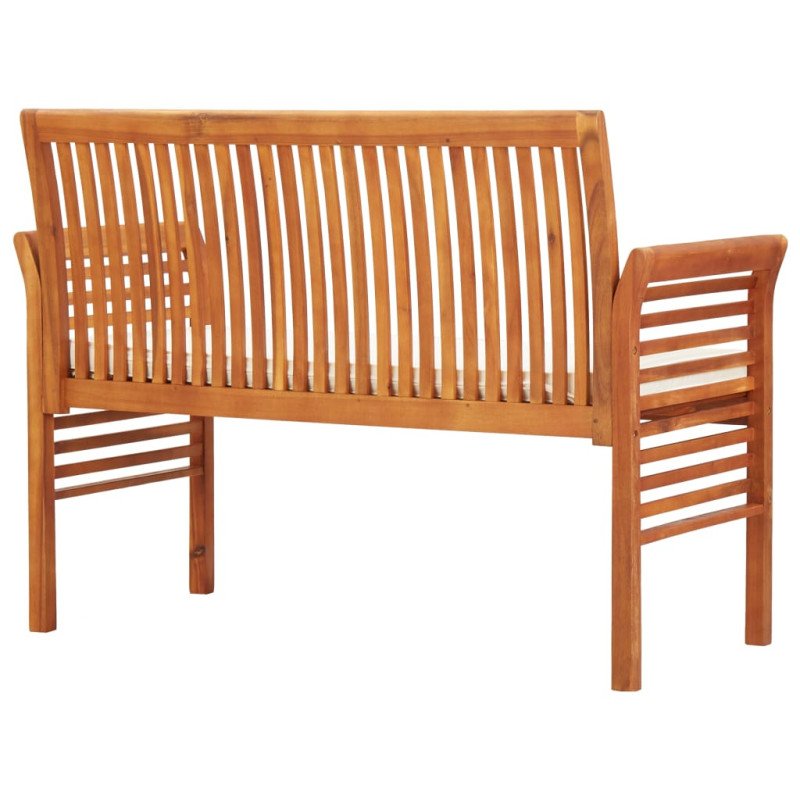 vidaXL 2-miestna záhradná lavica s vankúšmi 120 cm akáciový masív