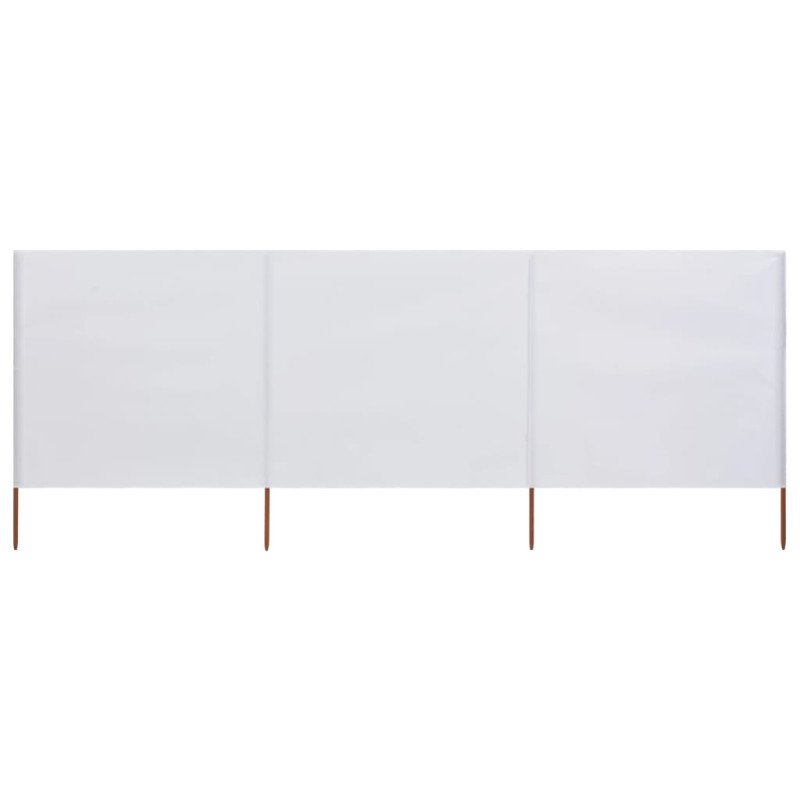 vidaXL 3-panelová zábrana proti vetru látková 400x160 cm piesková a biela 